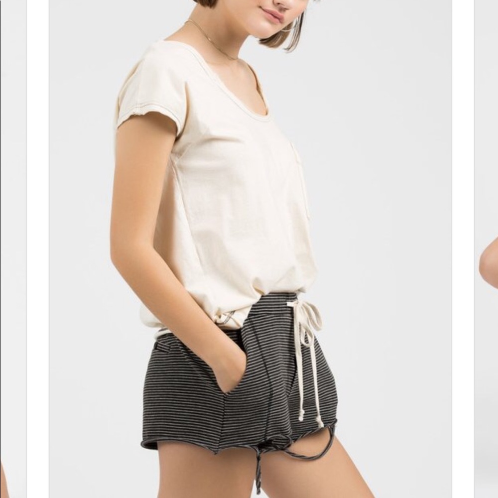 Charcoal distressed Cut up drawstring Shorts - Picture 6 of 8